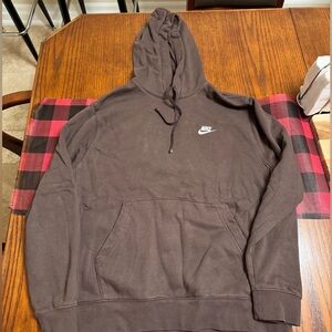Nike Club Fleece Hoodie Brown